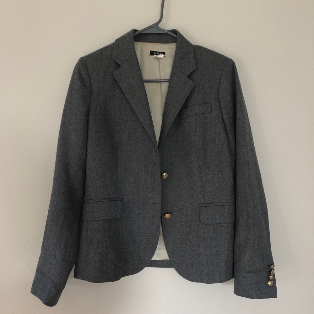 J CREW Grey wool blazer jacket
